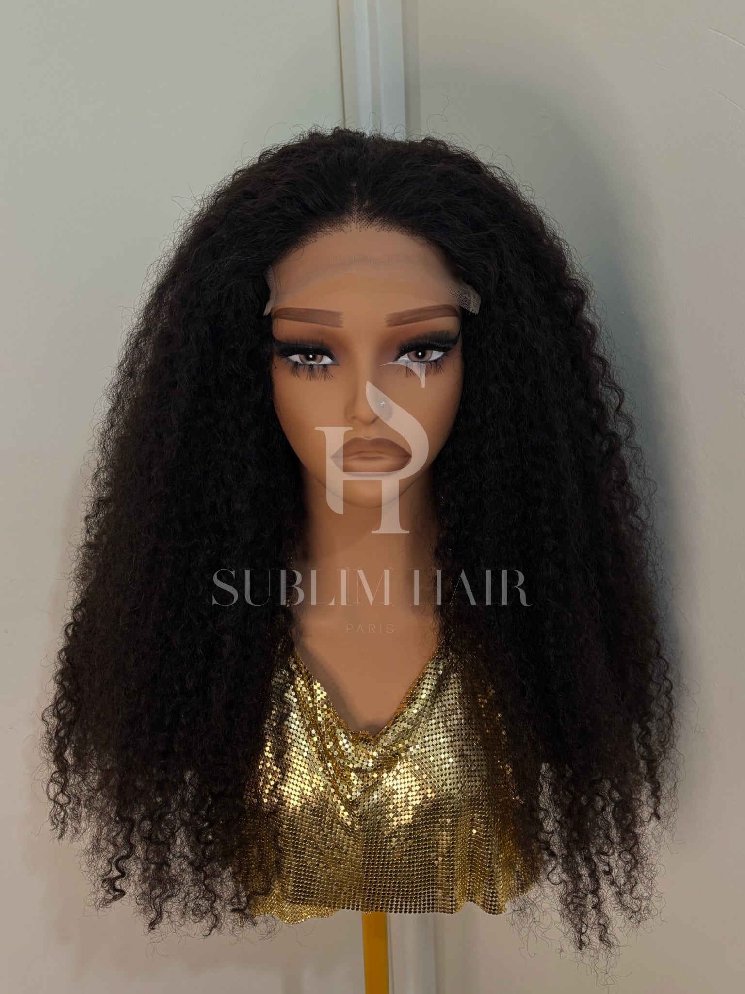 Glamour Jerry Curl – Boucles Jerry Curl – Glueless / Lace 5x5 Transparente – Densité 300% – Cheveux Humains Indiens Premium
